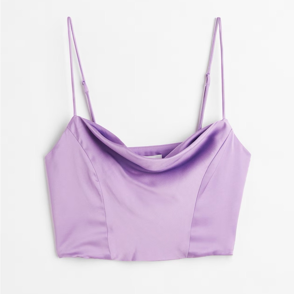 Light Purple H&M Cropped Corset Top - US M